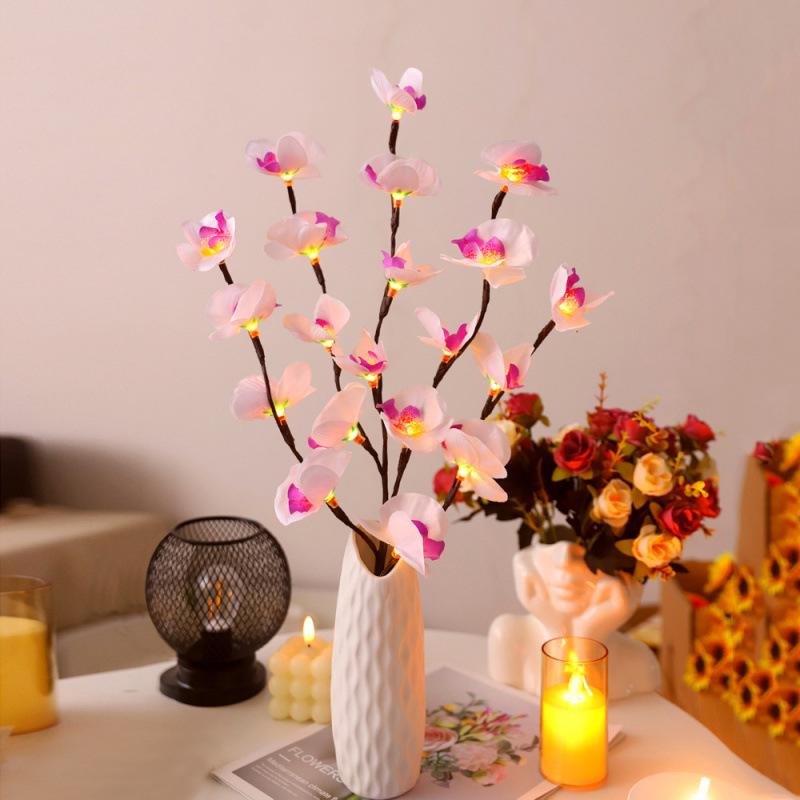 Phalaenopsis LED Branch Lights for Bedroom & Holiday Decor – Creative String Lights