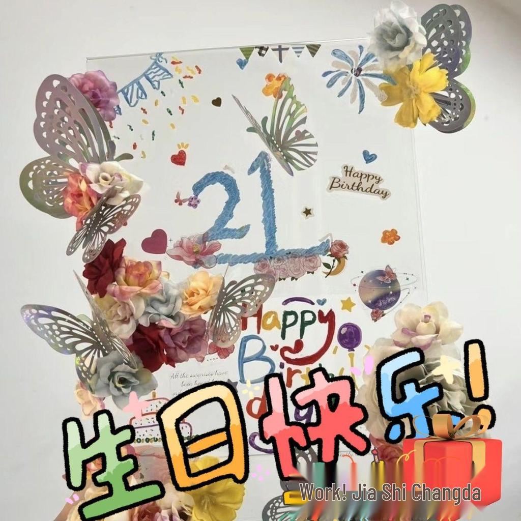 DIY Handmade Butterfly Photo Frame Gift Set for Best Friend's Birthday Standee with Xiaohongshu Style