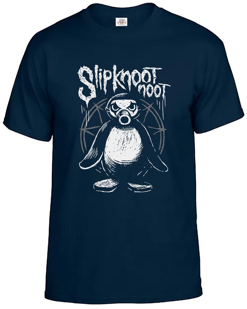 Slipknoot noot tshirt pingu penguin mens vintage funny rock music tee top 2XL