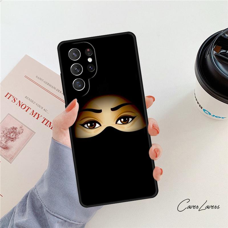 Muslim Islamic Girls Arabic Hijab Phone Case For Samsung Galaxy S24 S25 S23 S22 Ultra Note 10 20 Plus S20 S21 FE Cover