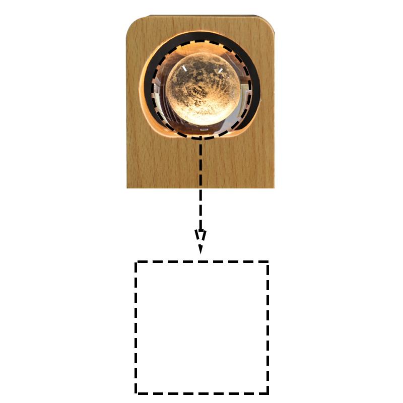 Personalized Customized Luminous Crystal Ball DIY Wooden House Ornaments Desktop Charging Model Super Long Battery Life Night Light Creative Crafts