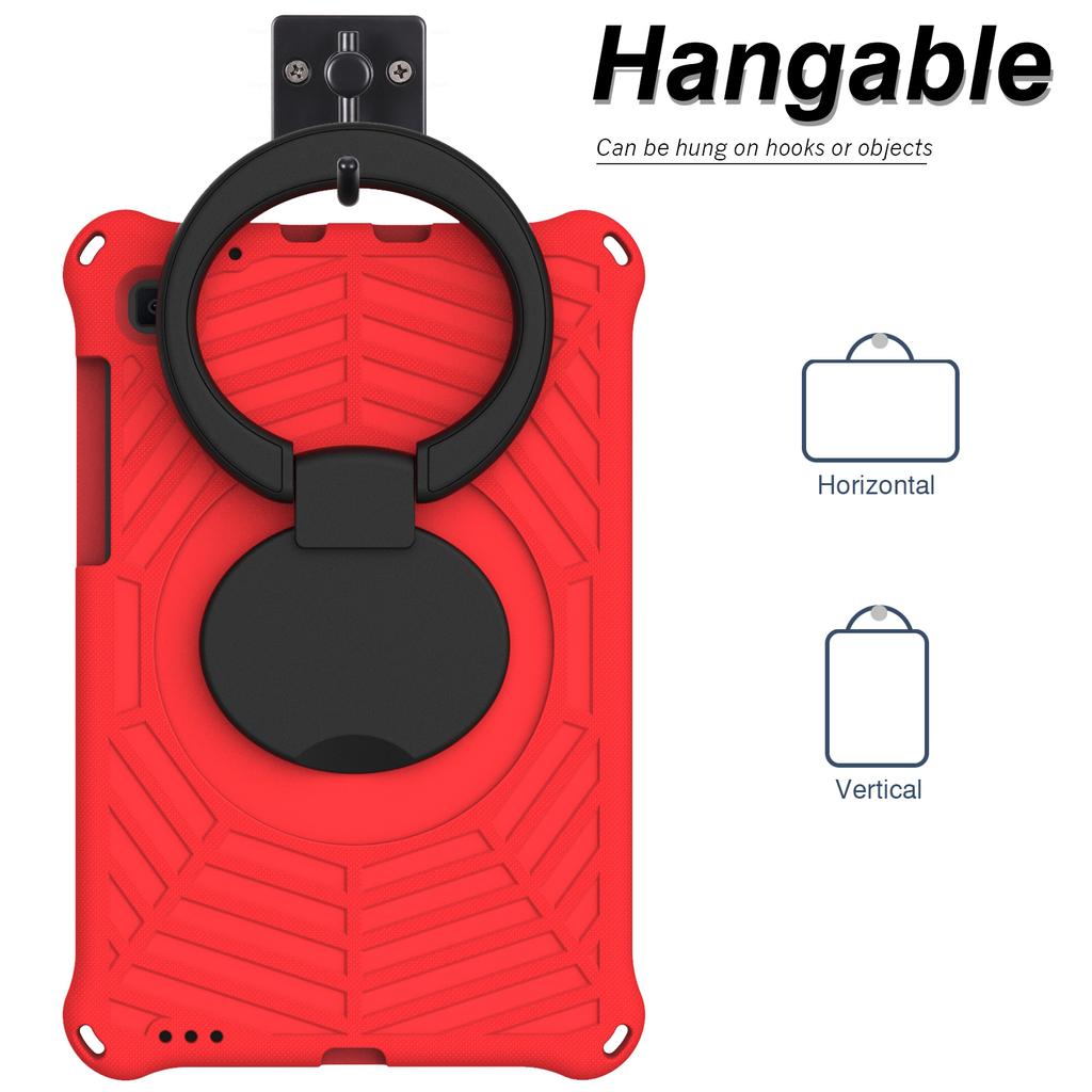 Kids Case for Samsung Galaxy Tab S6 lite P610 A 10.1 T510 8.4 T307 A7 Lite 8.7 A8 X200 EVA Cobweb Pattern with Shoulder Strap