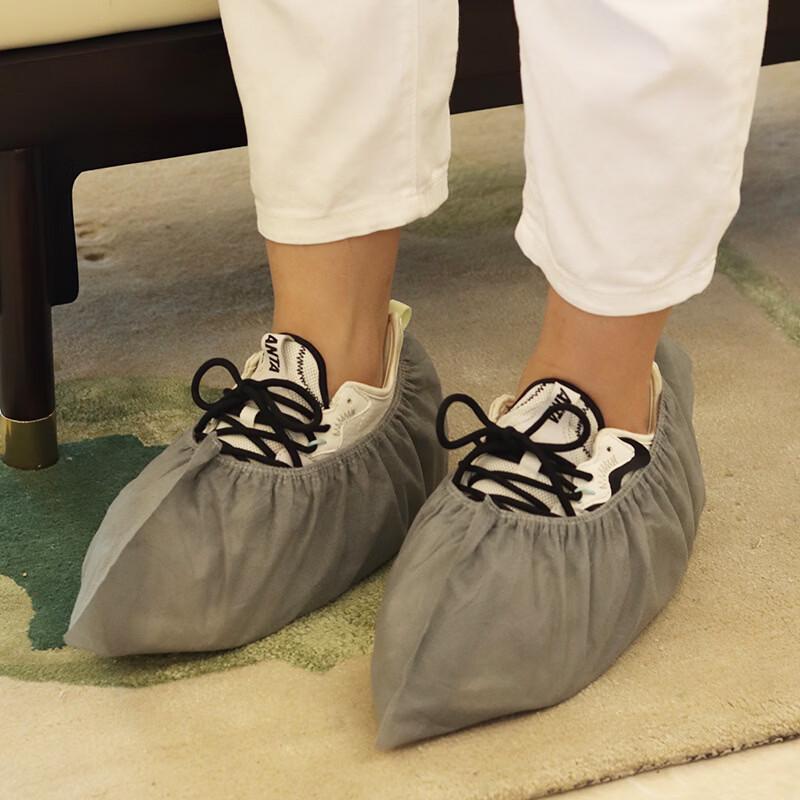 OEING Disposable Non-woven Thickened Household Indoor Shoe Covers (100-pack)