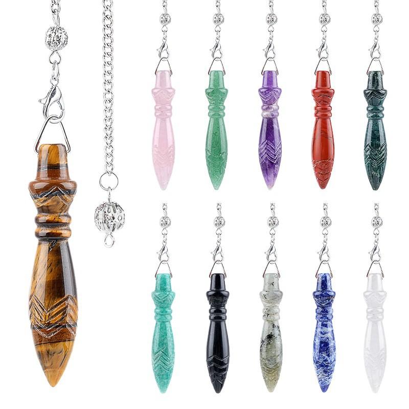 Cross-Border Natural Crystal Egyptian Scepter Pendulum Pendant Vintage Wand Yoga Meditation Adjustable Frequency Thoth Quartz