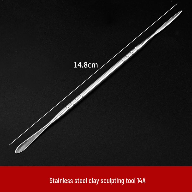 Edelstahl-Modellierwerkzeug für Polymer- & lufttrocknenden Ton - DIY Spachtelwerkzeug