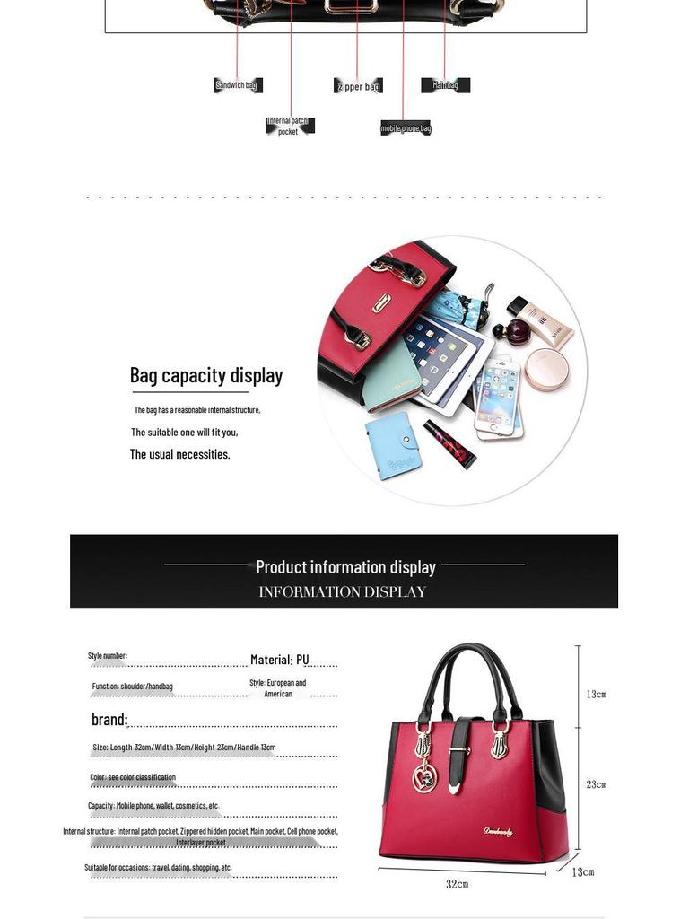 New Autumn/Winter Women's Large-Capacity Korean Style Fashion Handbag - Trendy Shoulder & Crossbody Bag