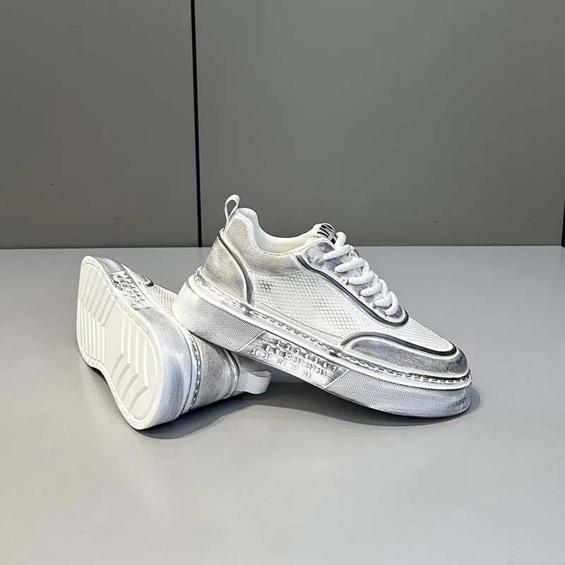 Fashion 2024 latest men's mesh breathable lightweight casual shoes, high-quality retro color comfortable morning running sports shoes