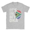 Unisex Unisexs T Shirt ITS IN MY DNA South Africa African Flag National TShirts Trendy Cool Summer Tee Shirt Clothing Gift Idea