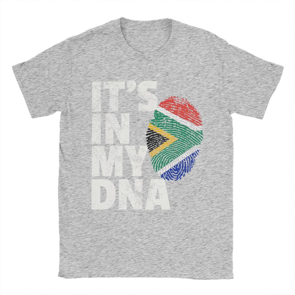 Unisex Unisexs T Shirt ITS IN MY DNA South Africa African Flag National TShirts Trendy Cool Summer Tee Shirt Clothing Gift Idea