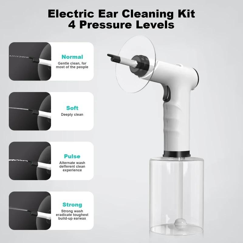 Electric Ear Wax Removal Kit with Soft Spray Safe and Effective Ear Cleaner with 4 Pressure Settings for Earwax Irrigation Tool