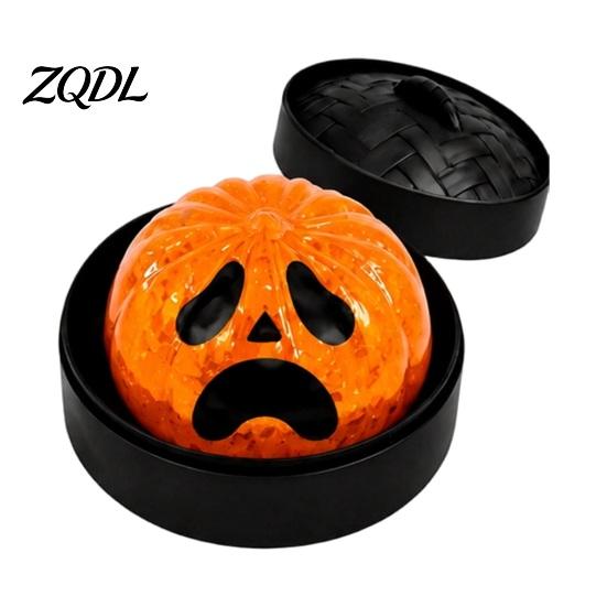 Erwachsenen Stressabbau Spielzeug Halloween Geist Brötchen Ball, Langsam Aufgehendes Weiches TPR Fidget Schreibtisch Dekoration zur Angst Linderung, Süßes Gruseliges Quetschspielzeug im Dampfgarer