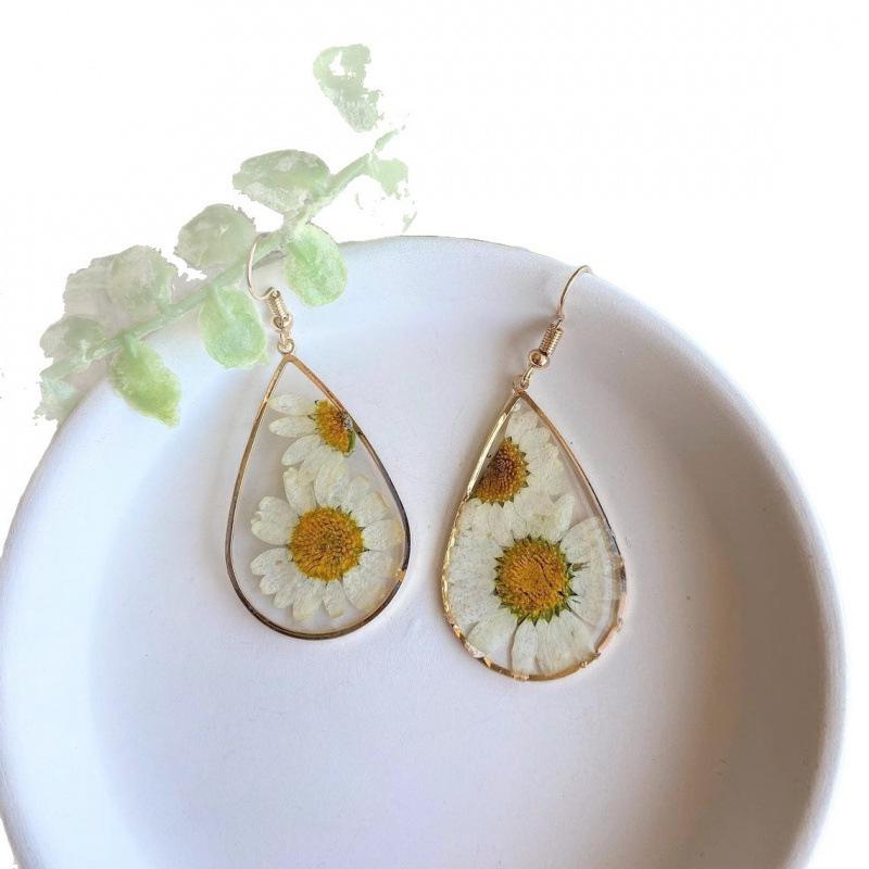 Chrysanthemum Pendant Earrings & Necklace - Fashionable Cross Design