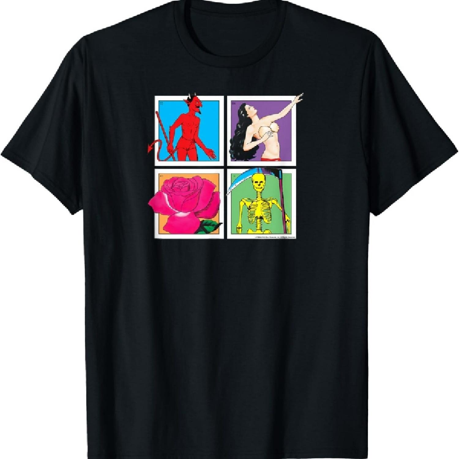 

Роза, Дьявол, Сирена, Смерть. Футболка XXXXXL чёрный