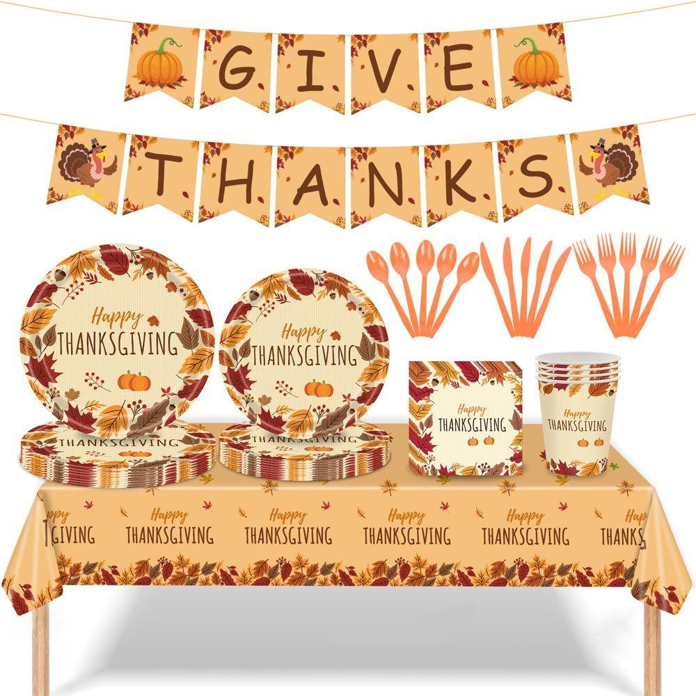 

Фестиваль тыквы Наборы скатертей Посуда Украшения День Благодарения Праздничные принадлежности