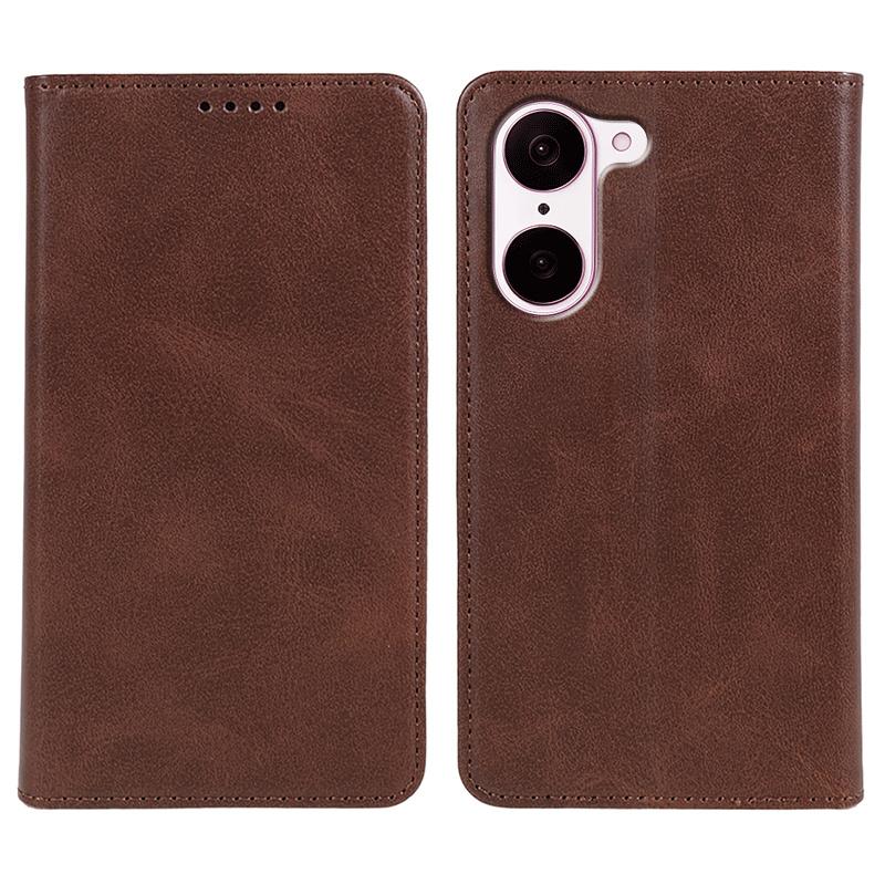 Pro OnePlus Nord CE5 5G Pouzdro Silné Magnetické PU Kůže Kryt na Telefon Textura Telete