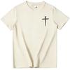 Three Nails Cross T-Shirt God Christian Faith Jesus Shirt Casual Crew Neck Short Sleeve Graphic Tee Tops