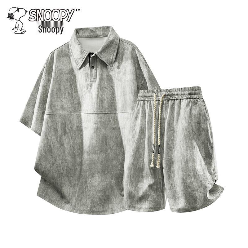 Snoopy Men s Summer Short Sleeve T-Shirt & Shorts Set 3XL