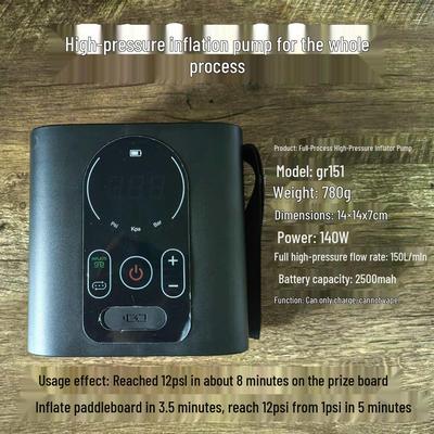 0-22PSI Paddleboard & Car Tent High-Pressure Pump with Smart Auto Stop