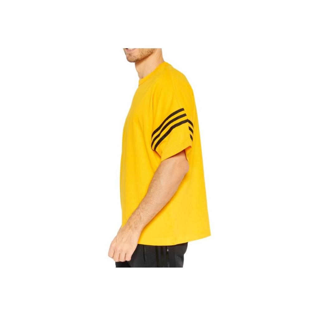 Adidas Originals Adicolor Neuclassics Solid Color Crew Neck Short Sleeve T-Shirt Men Tops Gold HM1877