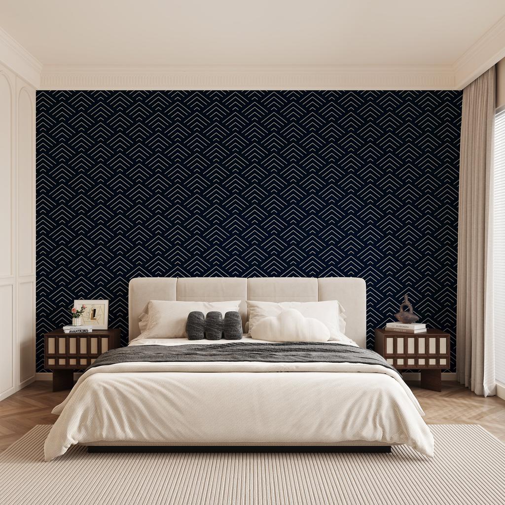 Waterproof Moisture-proof European Modern 40cm Wall Sticker Thickened Background Wallpaper Room Decoration Bedroom Stripes