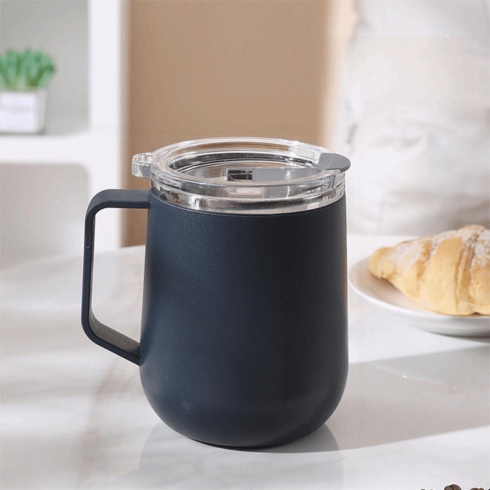 304 Stainless Steel Stainless Steel Thermos 500ml Capacity Leak-Proof Insulated Coffee Mug Comfortable Grip with Lid