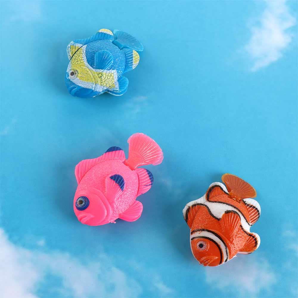 5pcs Decorative Artificial Clownfish Simulation Plastic Floating Fishes Random Color Simulation Ocean Tropical Fish
