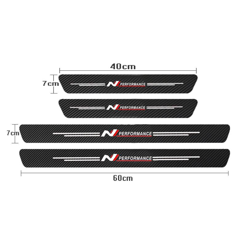 Car Door Sill Threshold Trunk Bumper Pedal Decal Stickers Cover For Hyundai i30 i20 i10 i40 Tucson Kona Sonata Veloster Elantra