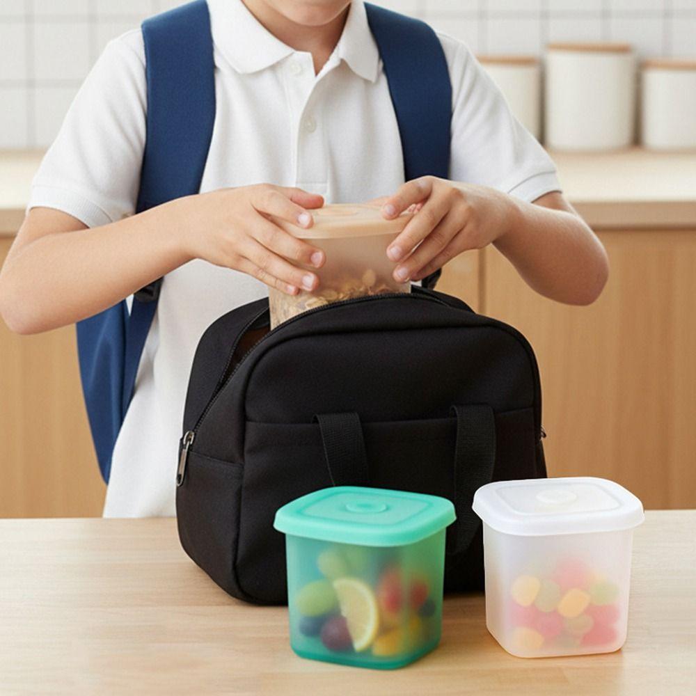 600/800/1000ml Silicone Storage Box White Blue Large Capacity Sealed Jars Food Grade Vacuum Preservation Sealed Tank