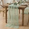 Romantic Flower Pearl Table Runner 3D Gauze Tablecloth Wedding Table Runner Bridal Shower