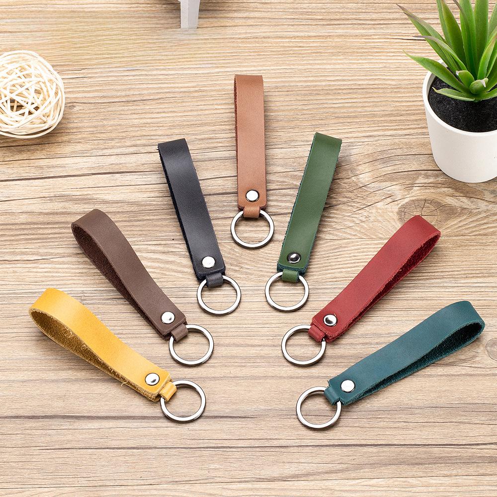 Vintage Leather Buckle USB Lanyard Keychain - Unisex Retro Jewelry Gift