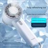 Instant Ice Cooling Handheld Fan Semiconductor Refrigeration 3 Speeds Ultra Quiet Brushless Motor USB Rechargeable Cooler