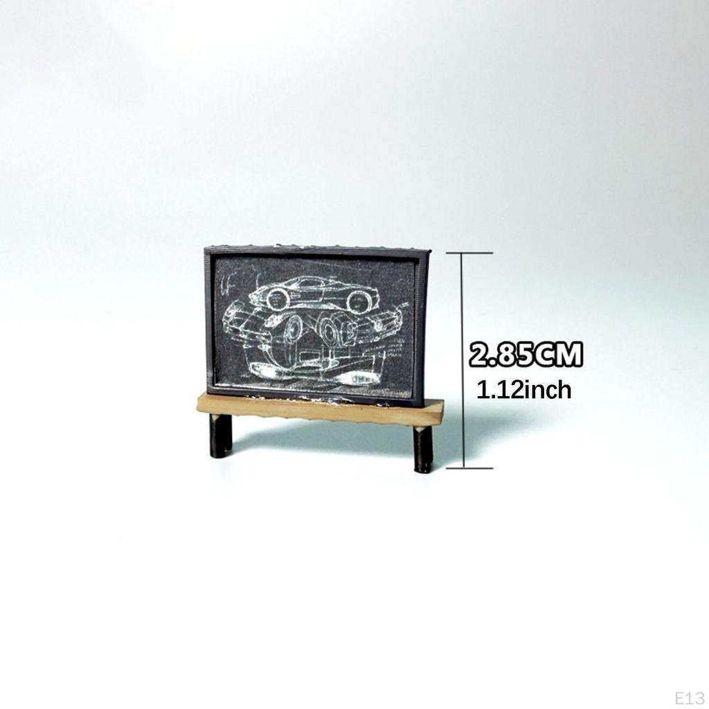 Car Repair Shop Model Workshop Parts Accessories Miniature Tools Made of PP for Scenery