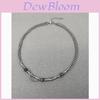 Titanium Steel Geometric Chain Necklace For Men And Women With Handcrafted Design