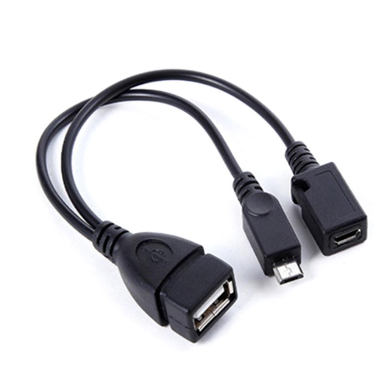 

1Шт 2 в 1 Otg Micro USB Хост Питание Y Сплиттер USB адаптер для Micro 5 Pin Male