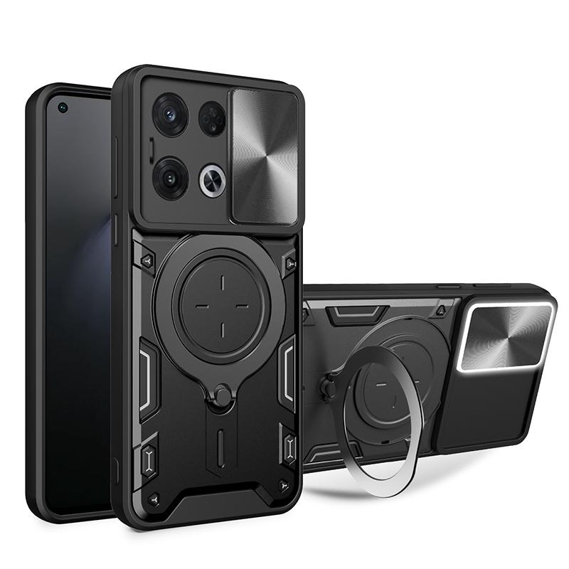 

360°Rotating Metal Car Holder Armor Phone Case For OPPO Reno 10 11 8 8T 7 Pro Lite A74 A57 A17 A72 A77 A78 Shockproof Back Cover For OPPO A17 4G