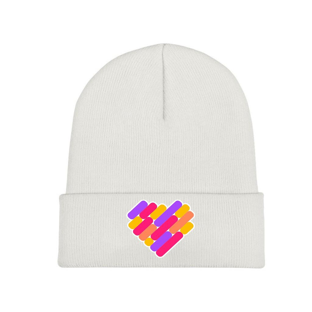 Logotipo do aplicativo Likee Likee Heart Rainbow Graffiti Chapéu de malha Gorros Outono Inverno Chapéus Quentes Moda Unissex Boné para Mulheres Unissex