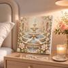 Pearl Painting 5D DIY Decorative Painting. Cute Birthday Gift. Elegant Palace Fountain With Doves And Flowers Handmade Art Painting