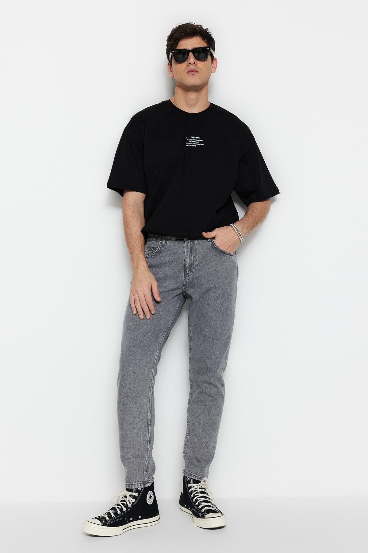 

Джинсы - Серый - Свободный