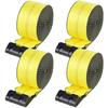 Winch Straps, 4" X 30', 6000 Lbs Load Capacity, 18000 Lbs Break Strength, Truck Straps with Flat Hook, Flatbed Tie Downs Cargo Control for Trailers,