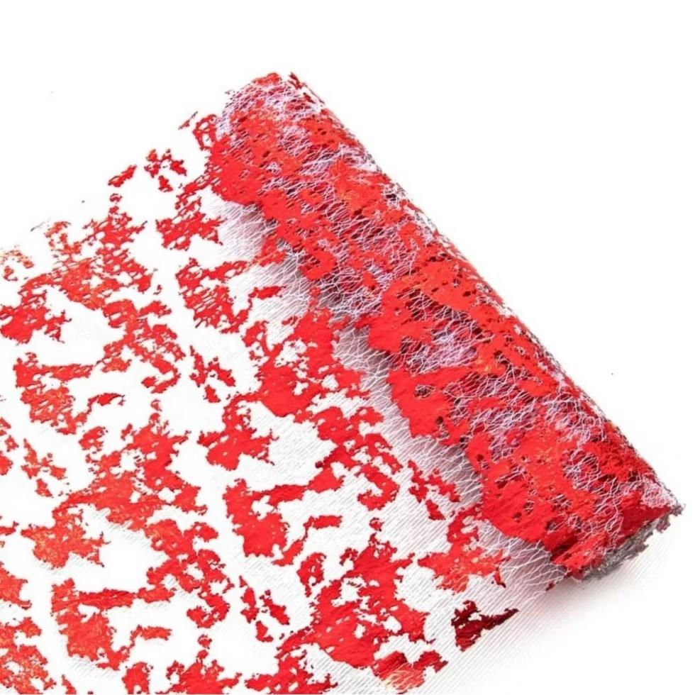 Table Runner 1PCS Hot Stamping Foil Messy Mesh Gold Mesh Tablecloth Wedding Christmas Day Party Decoration