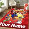 Custom 1Pc Super Mario Kart Custom Flannel Personalized Rug Non Slip Floor Mat Soft Carpet for Living  Bedroom Office Home Decor Gift