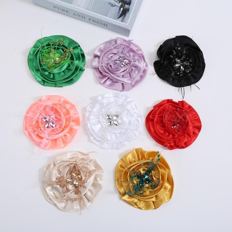 Fabric Flower Brooch for Women, Oversized Floral Pin with Soft Fabric Detail for Jackets, Dresses, Scarves and Bags