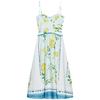 Zaprha 2025 New Arrival Casual Summer Lemon Printing Cotton Poplin Waist Trimming Spaghetti Straps Dress 3454347