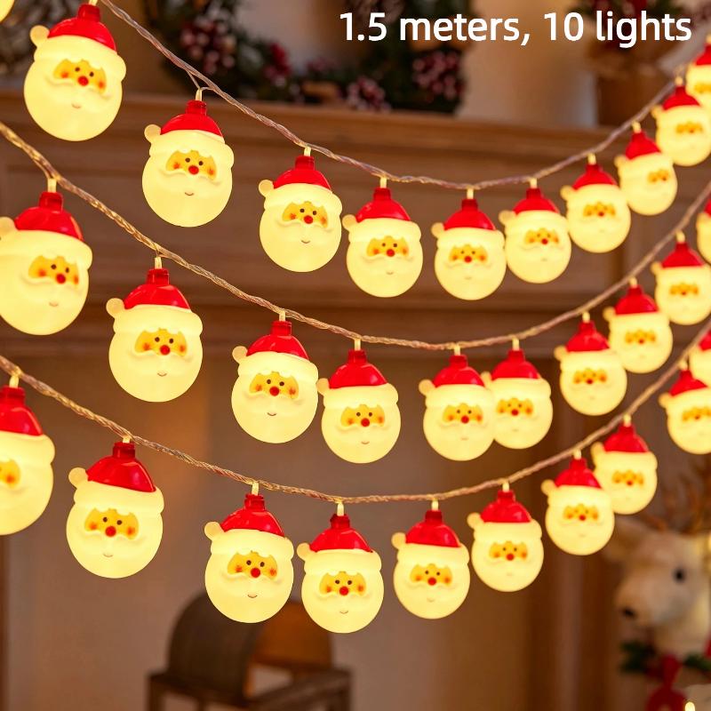 Snowman Led String Lights, Battery Operated Snowman Fairy Lights For Christmas Thanksgiving Fall Indoor Outdoor Home Decor