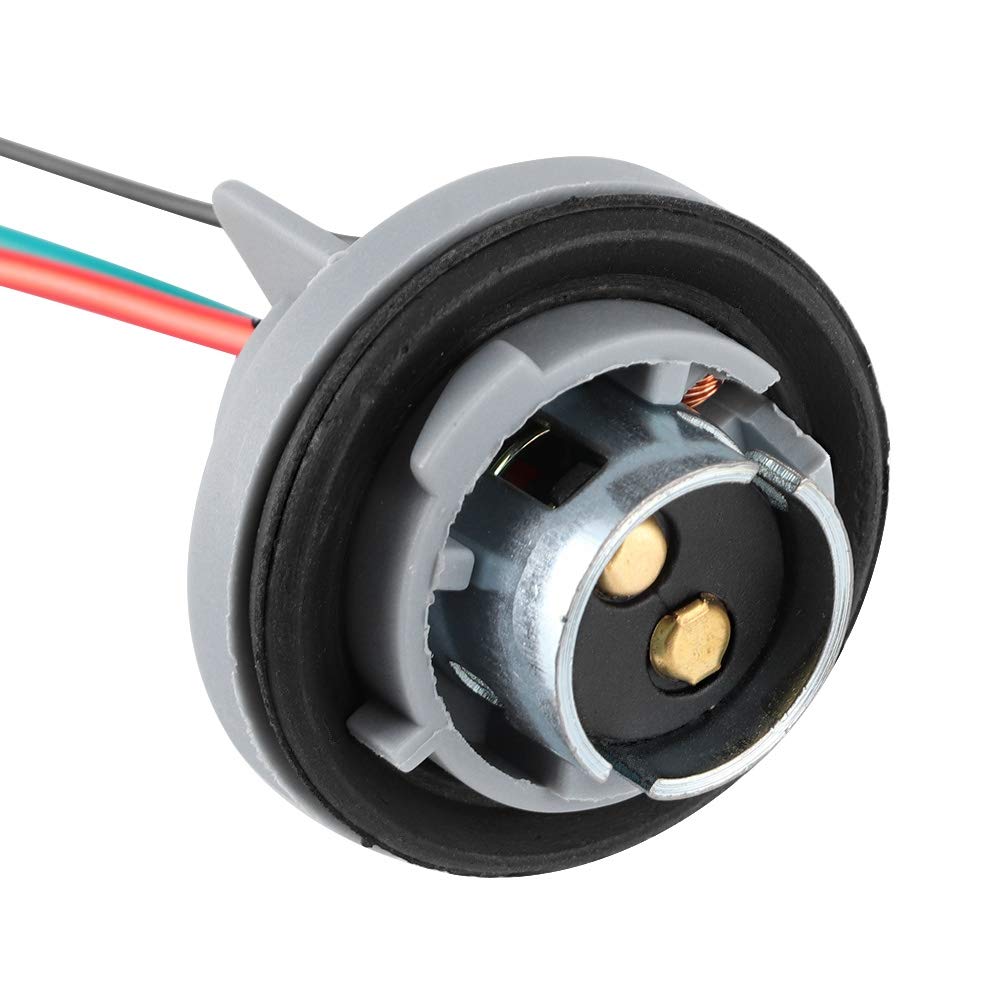 1157 Socket Connector, BAY15D/1157 Iron Core Lamp Holder Adapter Base Socket Connector Harness Plug Brake/Stop/Turn Signal Light