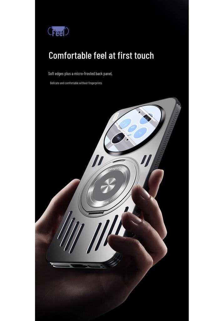 Custodia Magnetica Ultra-Sottile in Alluminio Ghiaccio Vivo X300 con Dissipazione del Calore Vuota, Compatibile con X300Pro.