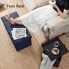 YOUDENOVA Folding Storage with Ottoman and Suitable for Living and Made of 160kg Weight Capacity Stool, Two-Seater, Storage, Footrest, Rooms,