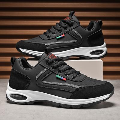 Fashion Men Sneakers Non Slip Training Men Shoes Pu Leather Lace Up Ultra Light Running Shoes High Quality Tennis Shoes