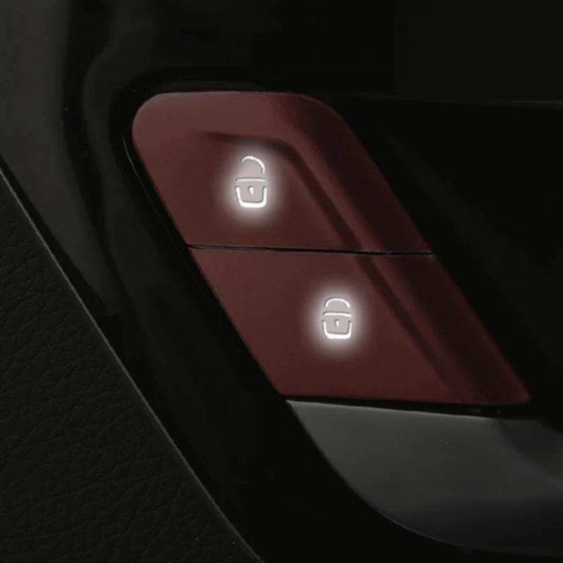 Adesivo Decorativo Pulsante Interruttore Serratura Porta Interna Auto Per Mercedes-Benz Classe C E GLC W206 C200 C260 C300 W214 X254 22-24 Ricambi