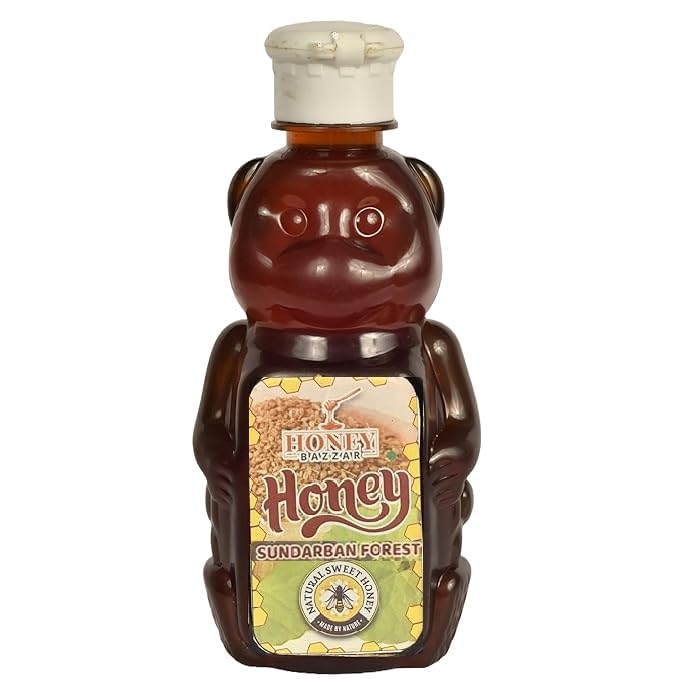 Honey Bazzar Sundarban Honey 500g | Natural, Organic & Unprocessed | No Sugar Adulteration | Pure Raw Honey for Weight Loss, Skin, Face & I